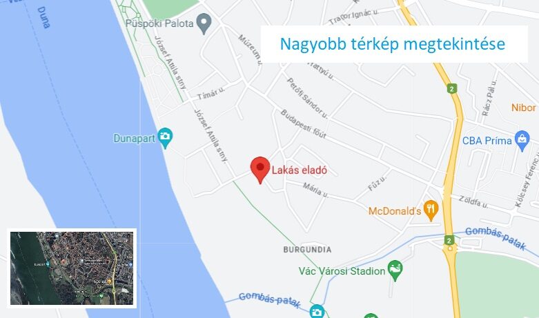 Az eladó lakás GoogleMaps linkje